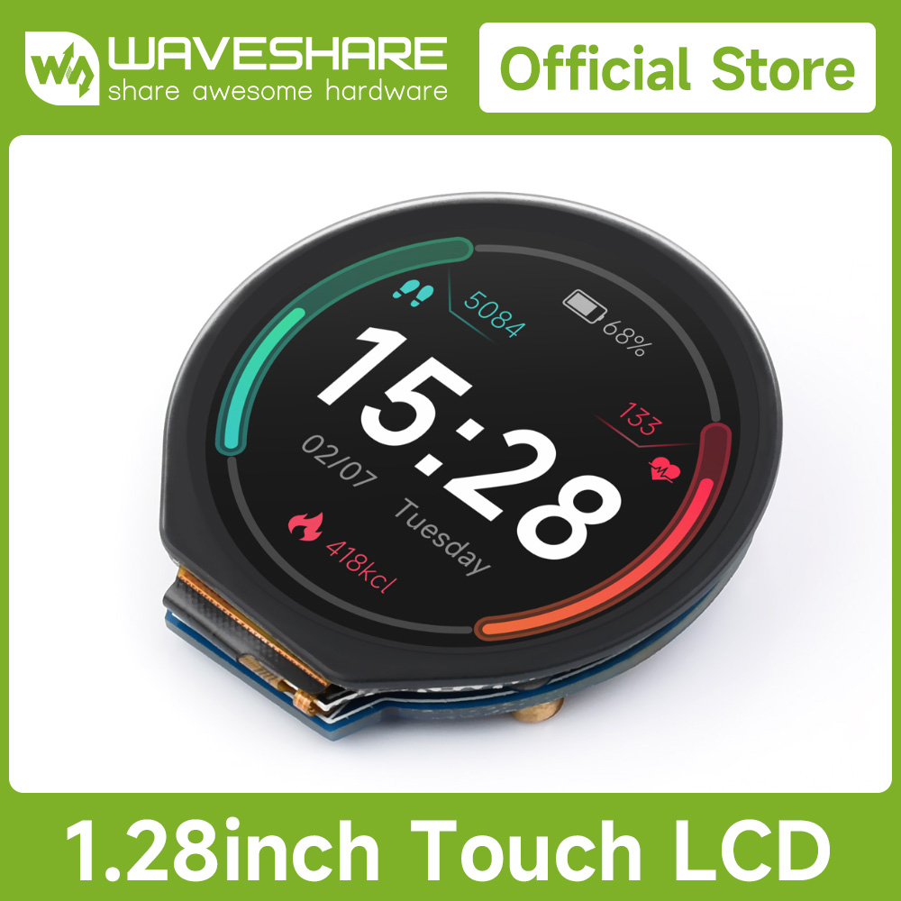 Pi Display - Модуль круглого ЖК-дисплея Waveshare 1,28 дюйма