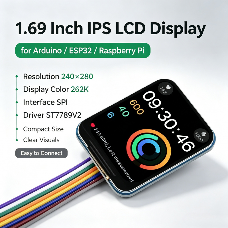 Pi Display - 1,69-дюймовый IPS LCD-модуль с драйвером ST7789V2,